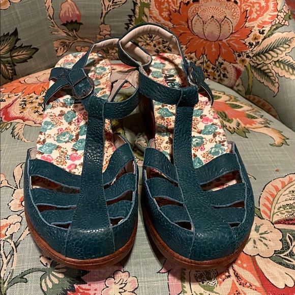 ALEGRIA Teal Strappy Sandals, Size 39 - Picture 1 of 4